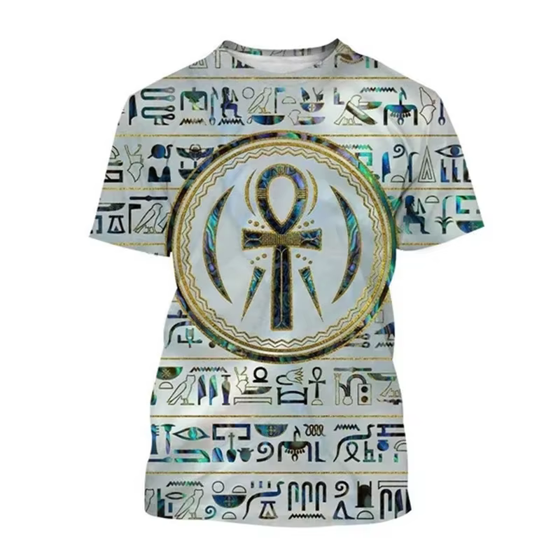 Été ancien pharaon égyptien graphique impression 3D T-Shirts hommes femmes t-shirt décontracté à manches courtes