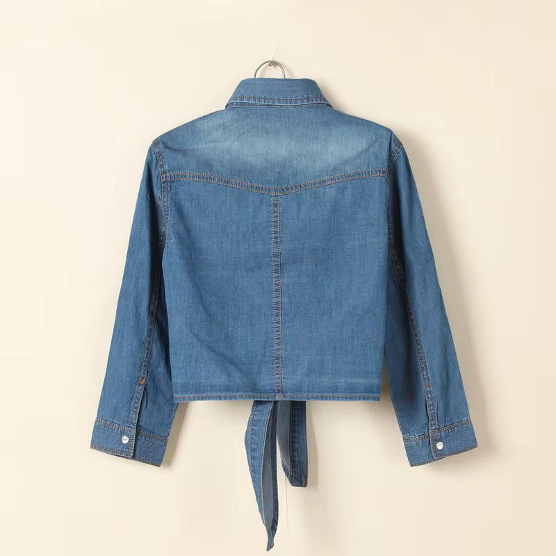 # Chemise en jean courte à manches courtes pour femme