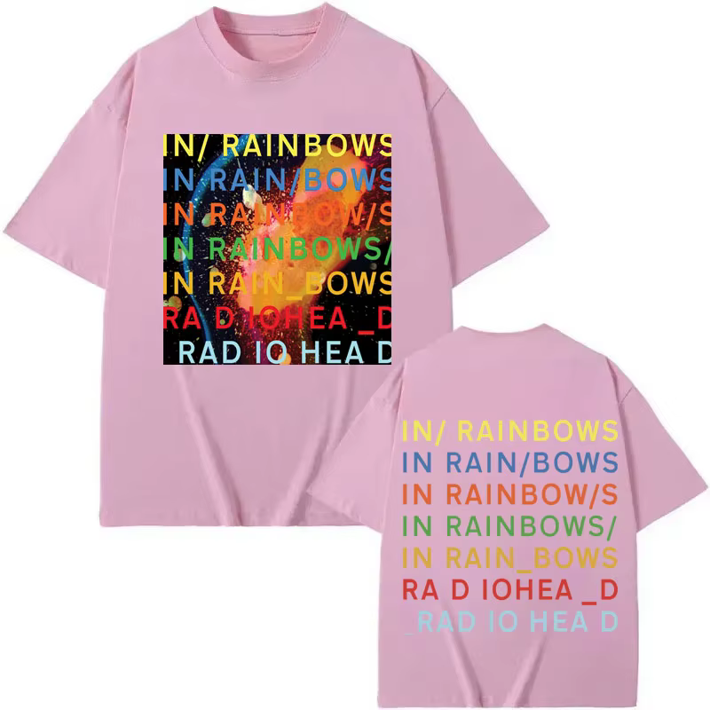 T-shirt Rock Band Radiohead in Rainbows Album Merch pour hommes et femmes