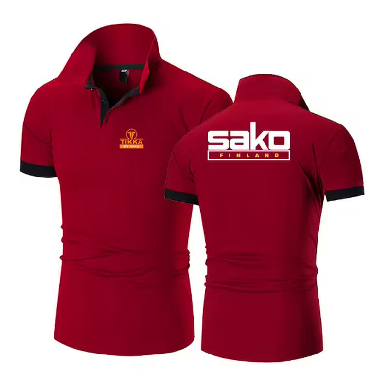 Tikka By Sako Finlande armes à feu Logo 2025 hommes nouveaux Polos d'été chemises respirant à manches courtes mode décontracté coupe ajustée haut à revers