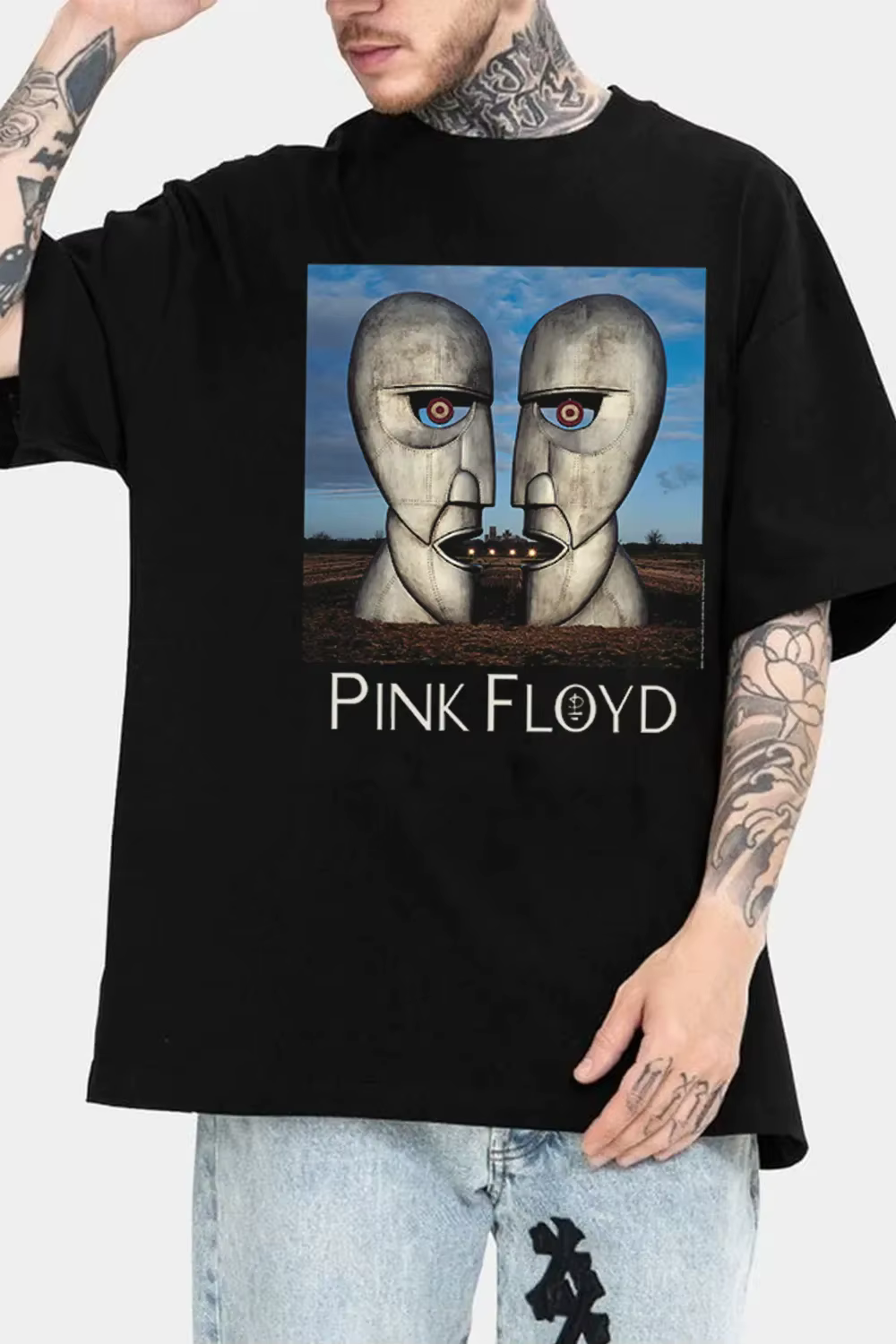 T-shirt en coton graphique Pop Rétro Pink Floyd unisexe