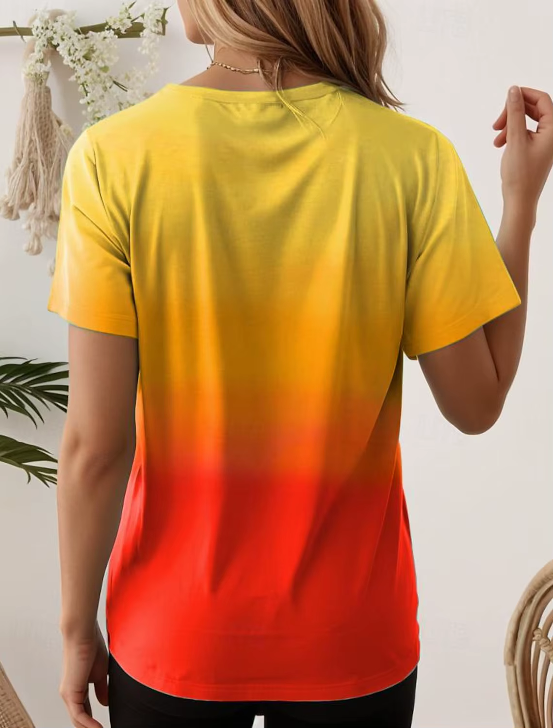 T-shirts pour femmes, imprimé dégradé 3d, vêtements décontractés pour femmes, t-shirt surdimensionné d'été, vêtements à la mode pour dames Y2k