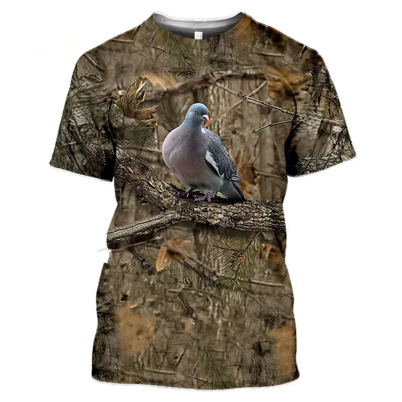 Cerf lièvre chasse camouflage T-Shirt hommes 3D