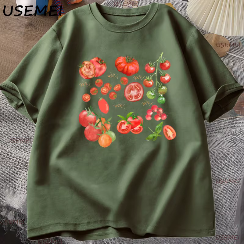 T-Shirt fruits tomate Cottagecore vêtements Vegan