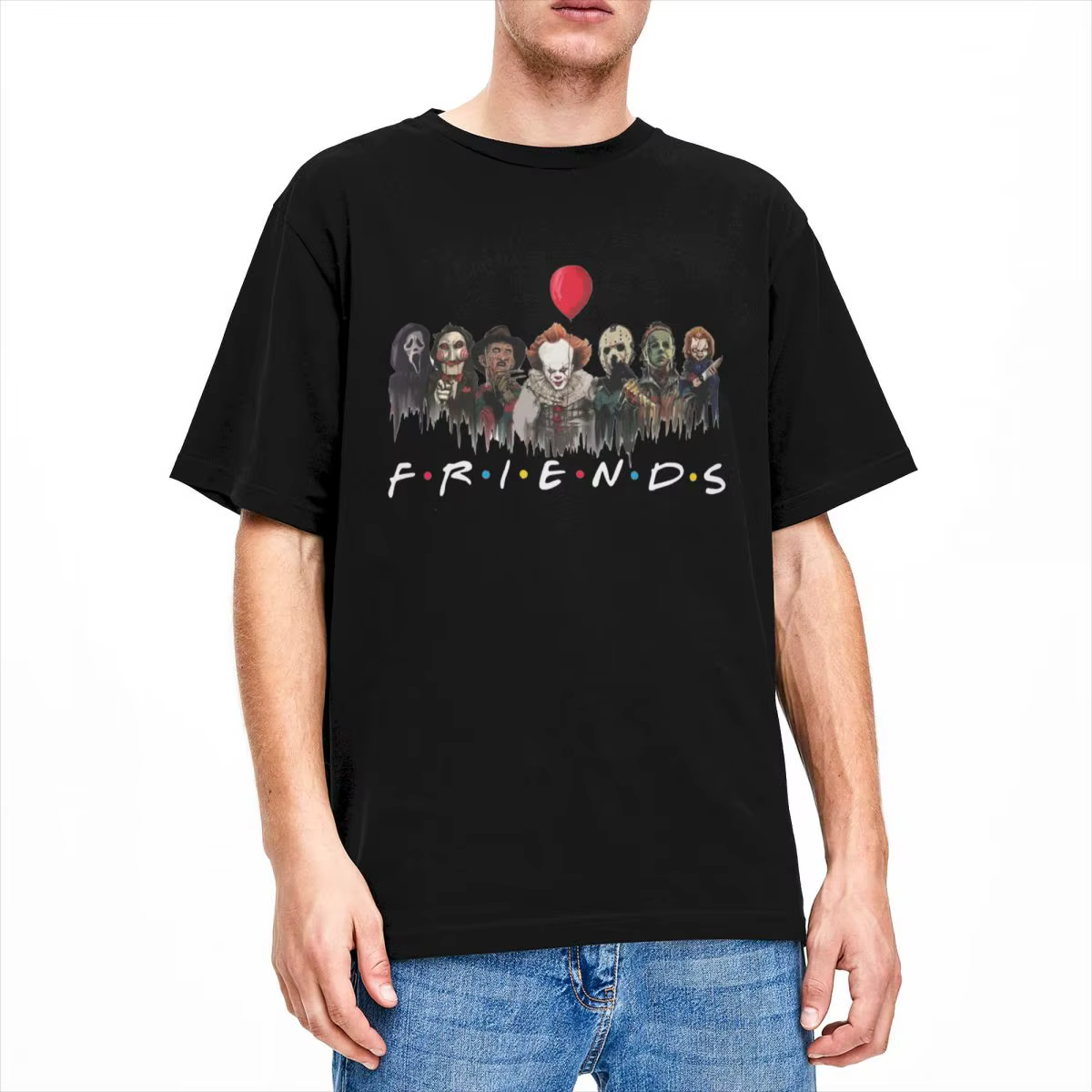 T-Shirt à Manches Courtes en Coton à Col Rond pour Homme et Femme