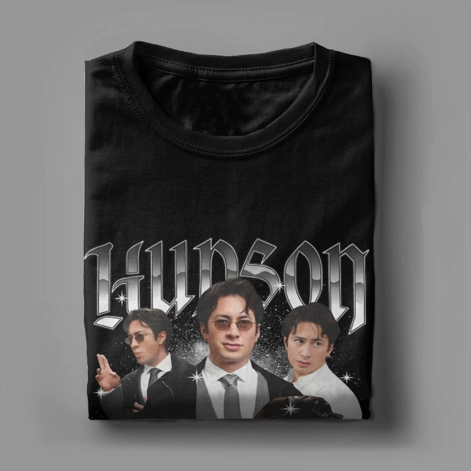 Hudson Williams T-shirts pour hommes, t-shirt fantaisie en pur coton, col rond, manches courtes, vêtements classiques