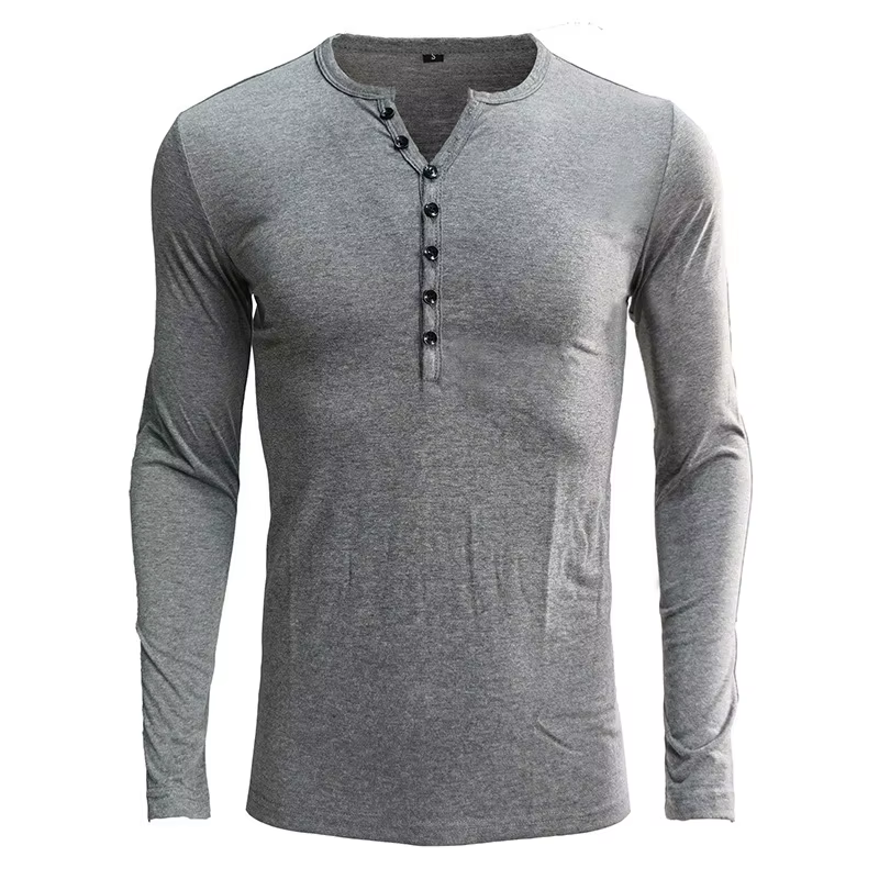 Polo décontracté à manches longues pour homme