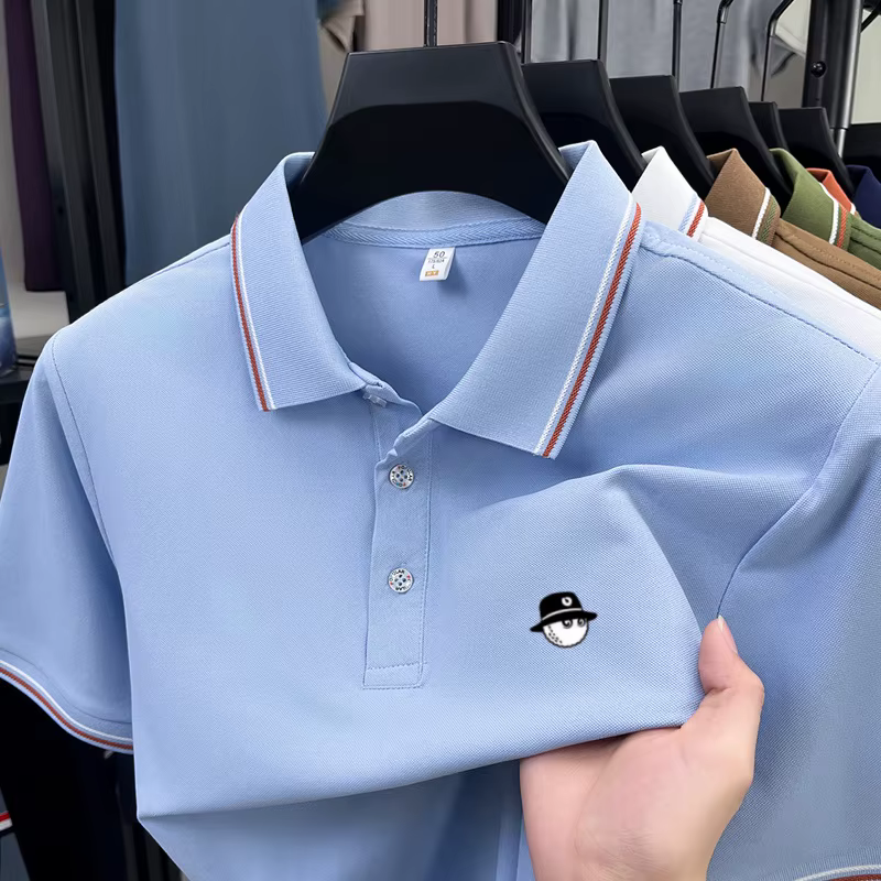 Polo imprimé de luxe pour homme – T-shirt décontracté à manches courtes