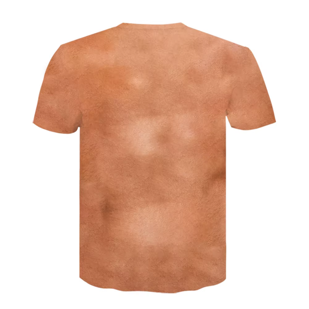 T-shirt graphique drôle pour homme avec poitrine poilue