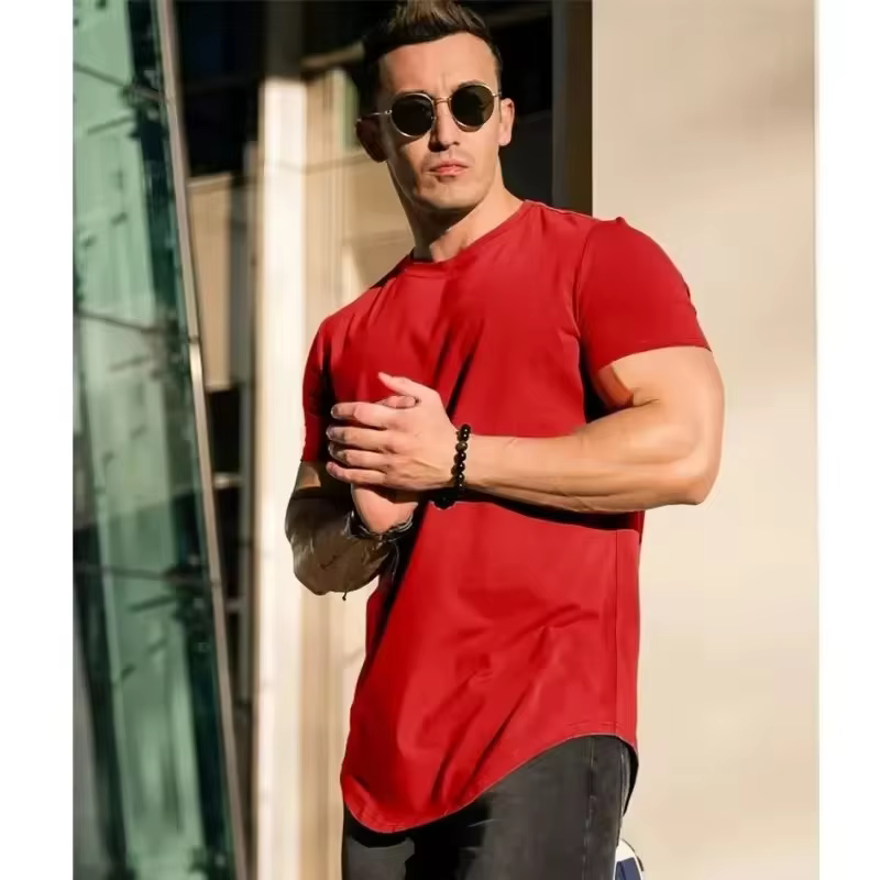 T-shirt d'entraînement musculaire hommes été entraînement à manches courtes