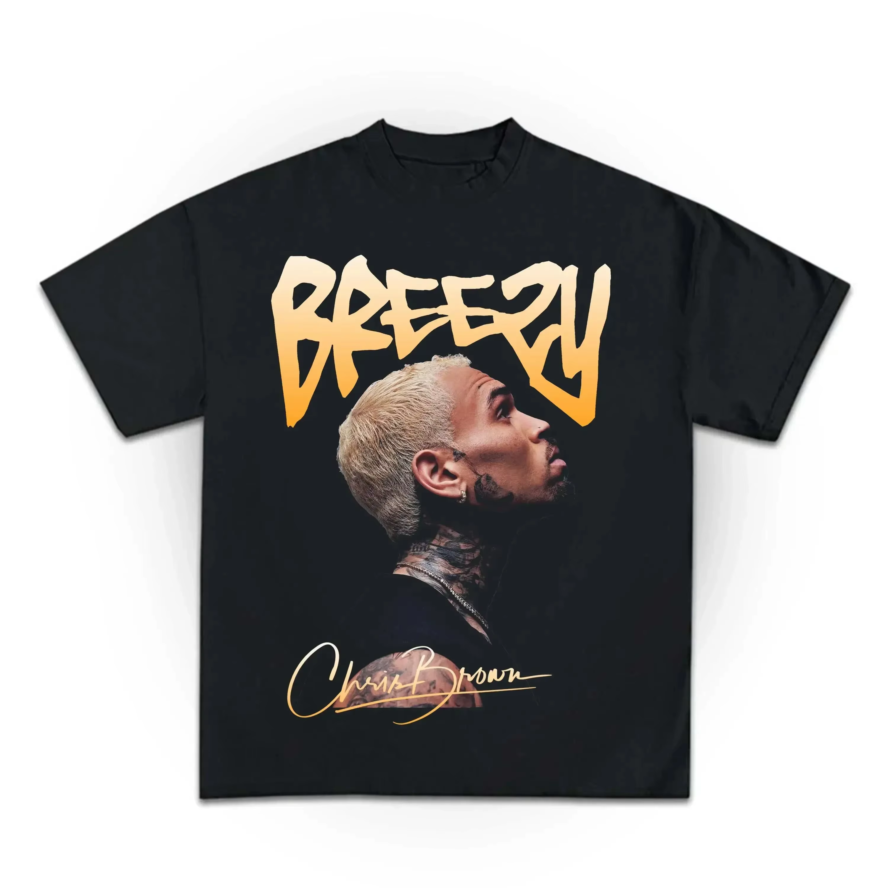Chris Brown T-Shirts Merch été unisexe à manches courtes T-shirt Streetwear coton HipHop