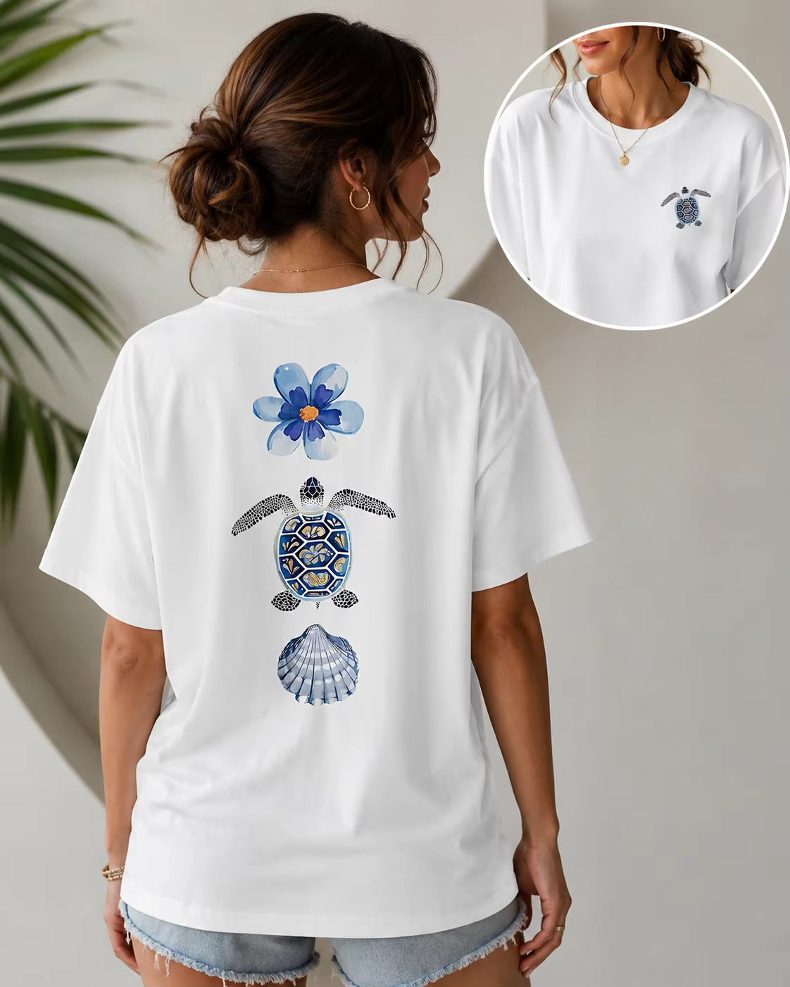 T-shirt côtelé décontracté exquis pour femme