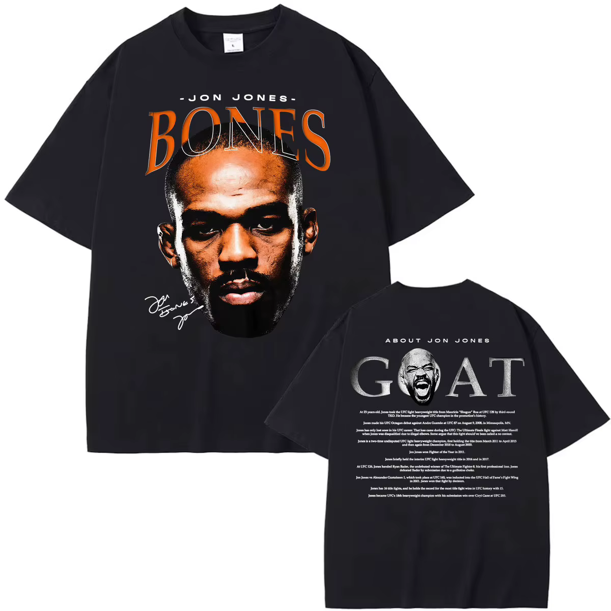 T-shirt vintage Jon Jones Bones pour hommes et femmes