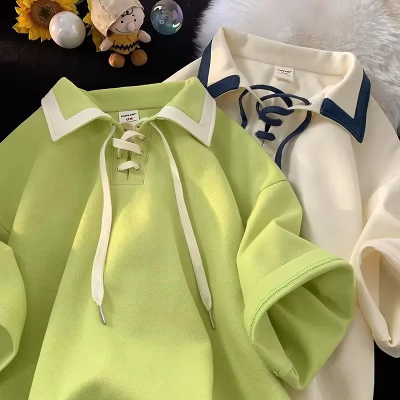 Offre Spéciale de la Saison : Nouveau Style Tendance Polo Harajuku pour Homme – Collection Été INS