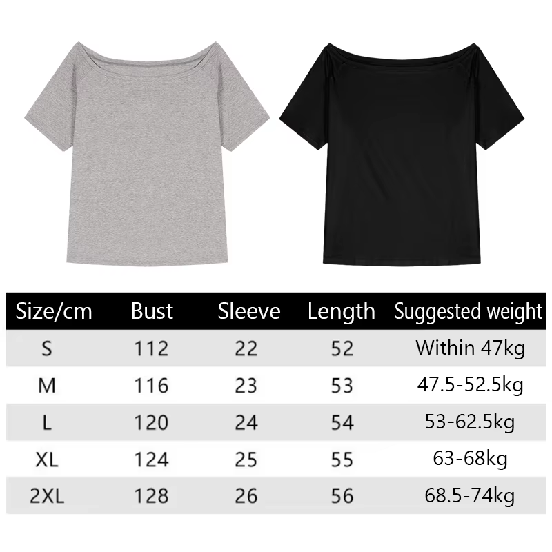 T-shirts à épaules inclinées pour femmes