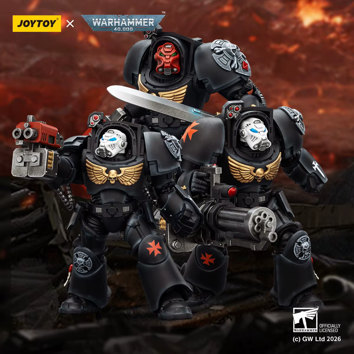 JOYTOY Warhammer 40k 1:18 Black Templars Terminators