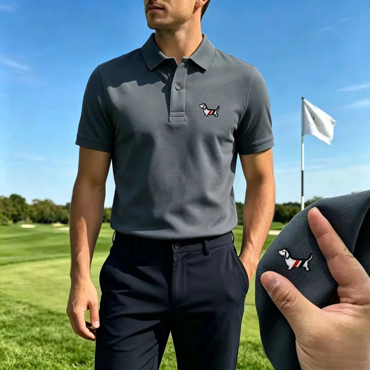 Nouveau polo d'été haut de gamme pour hommes