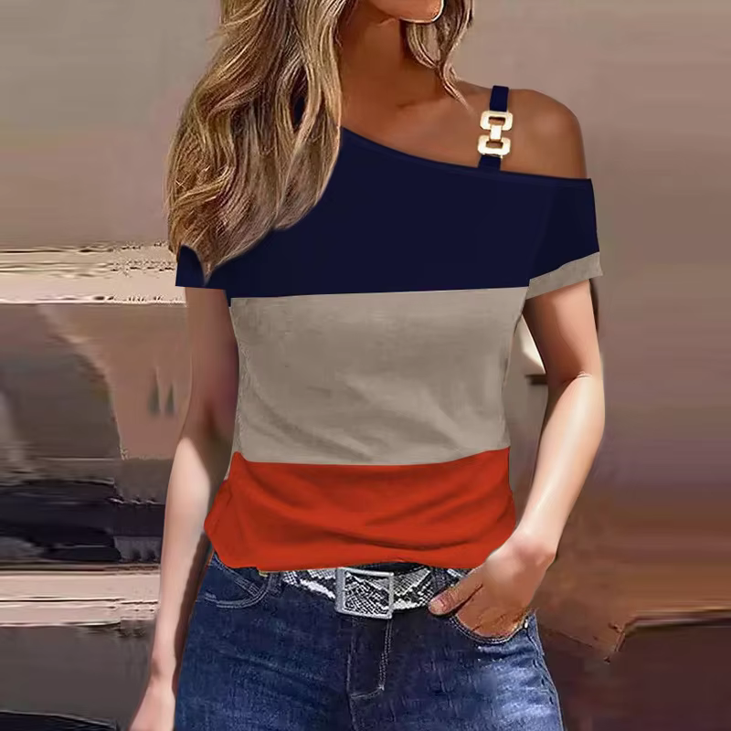 Haut asymétrique à une épaule pour femme