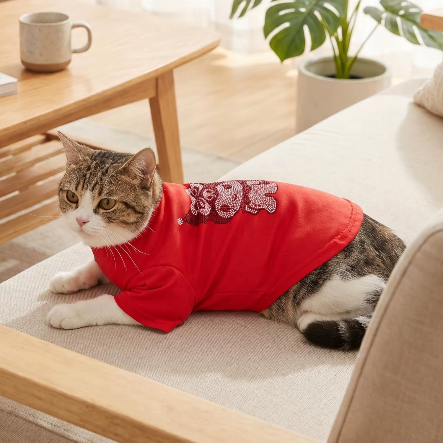 T-shirt d'été pour chien Kuromi avec strass, doux, fin, respirant, à manches courtes, vêtement pour petits chiens