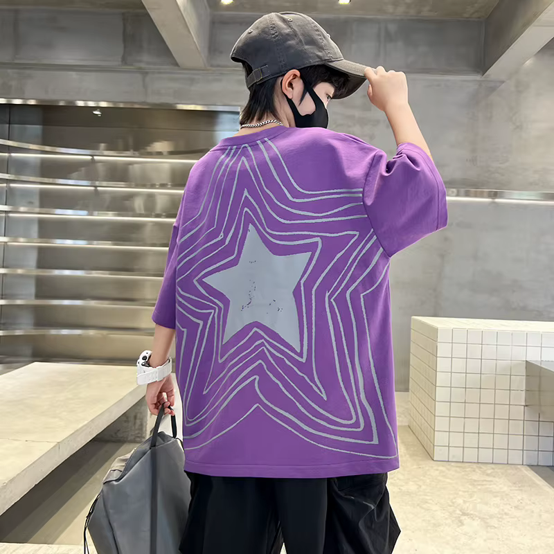 Été garçon vêtements de luxe T-shirt pour Tween enfant nouveau décontracté à manches courtes