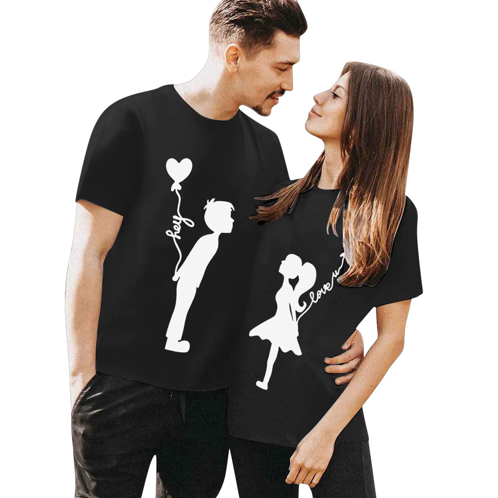 T-shirts 100% coton pour la Saint-Valentin pour couples
