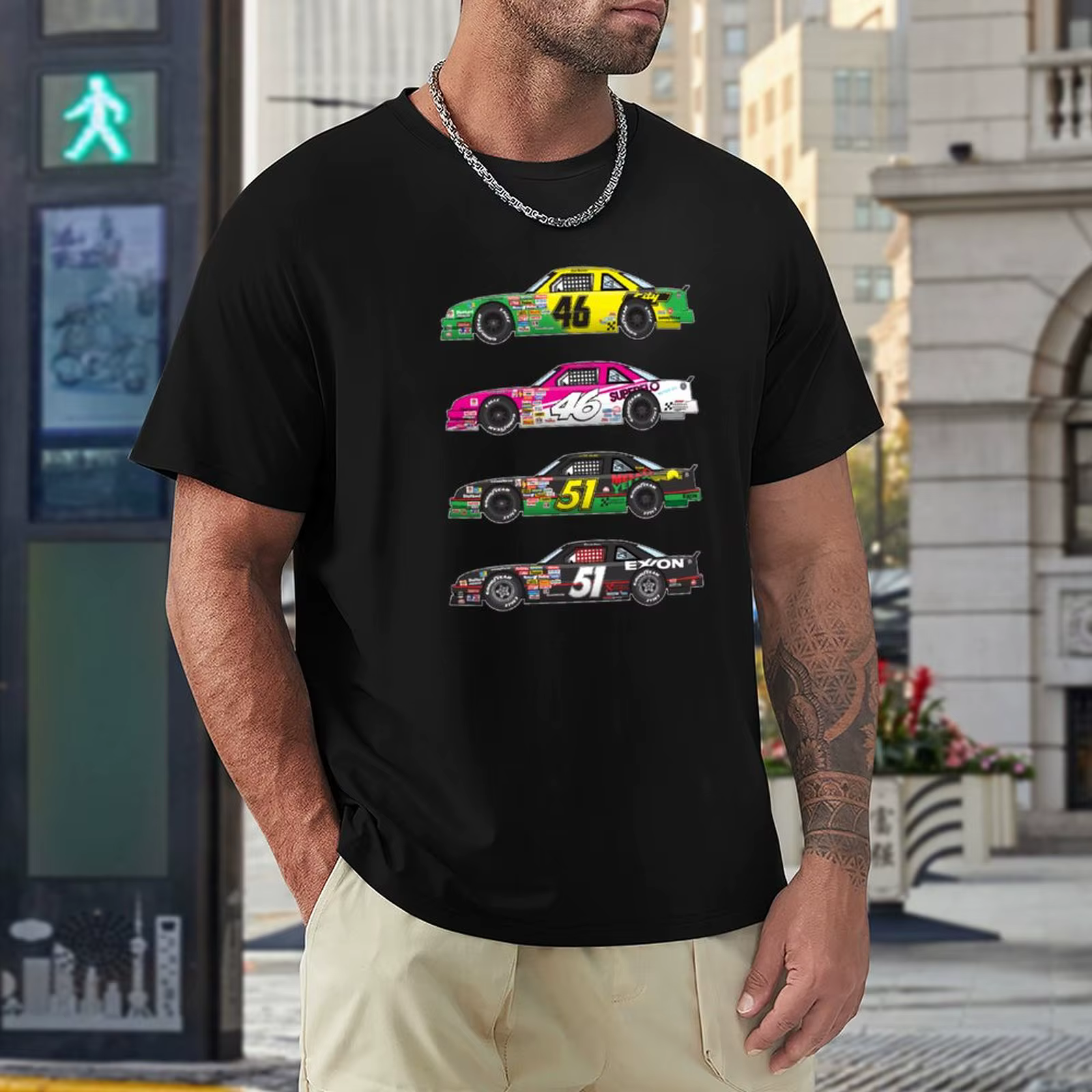 T-shirt Days of Thunder Car Collection Illustration