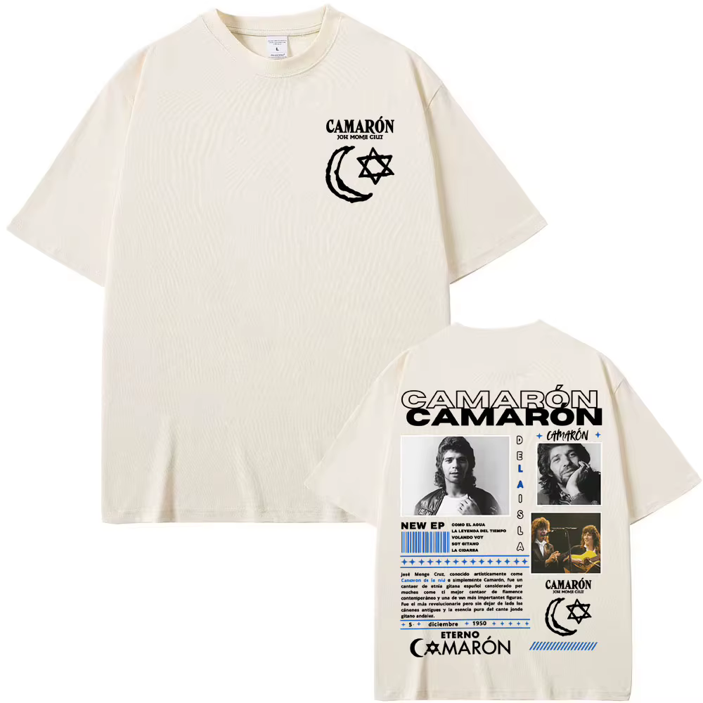 Groupe de Rock Camaron Delaisla Tour 2025 T-shirt graphique hommes femmes décontracté coton haute qualité T-shirts