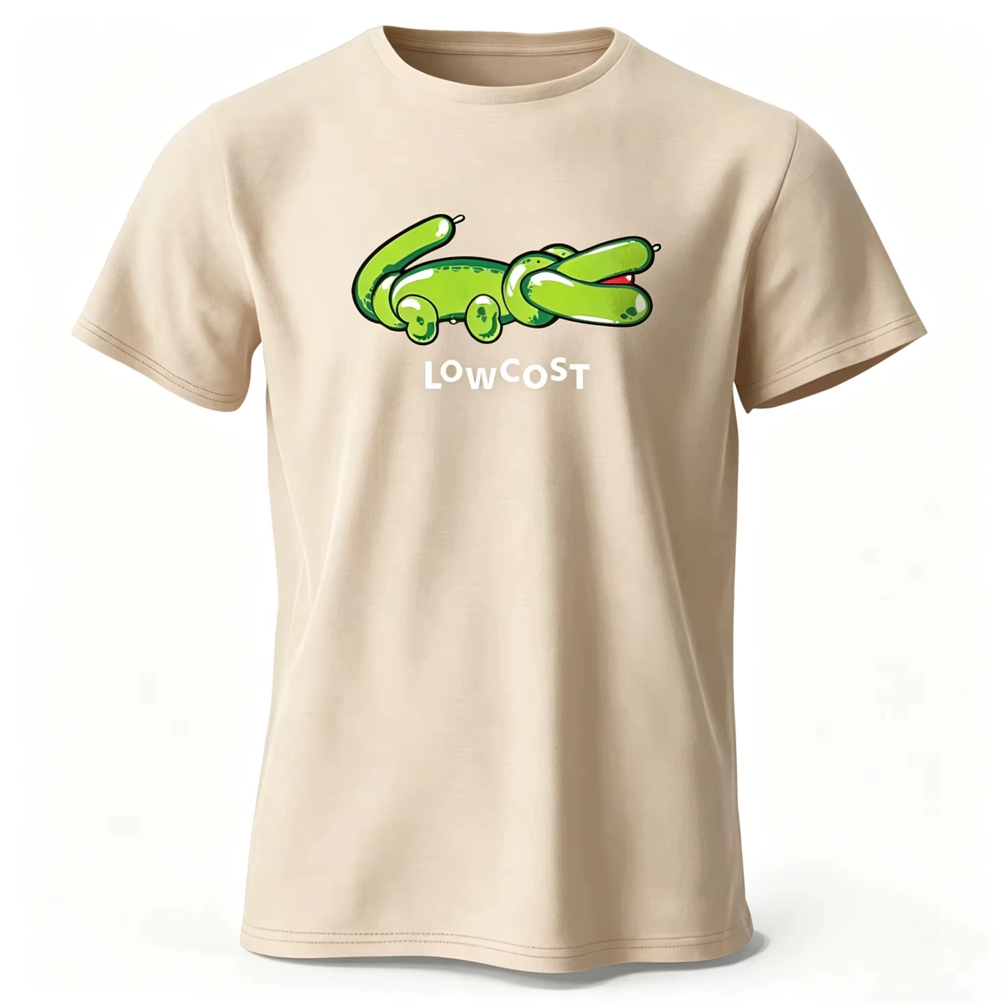 T-shirt en coton avec image de crocodile, parodie de meme, créatif et amusant, pour hommes et femmes, streetwear d'été