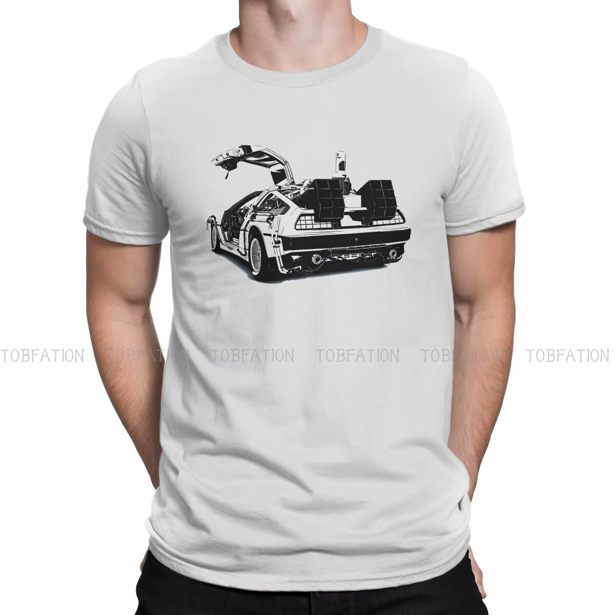 T-shirt dos to the Future Delorean Vector pour hommes