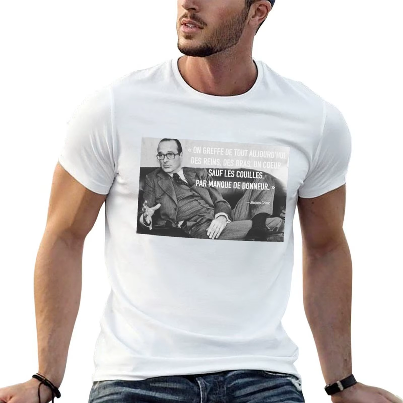 T-shirt avec citation de Jacques Chirac