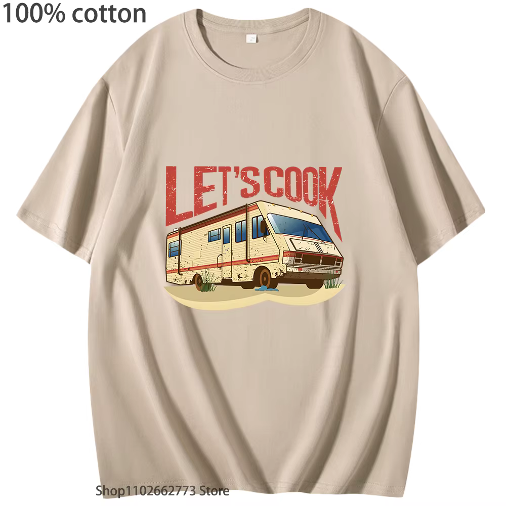 Fauuny Breaking Bad T-shirt permet de cuisinier imprimer t-shirts hommes Hip Pop hauts col rond à manches courtes