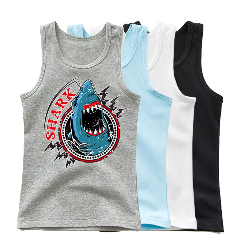 Enfants Animal mer requin T-shirt sans manches 2023 été
