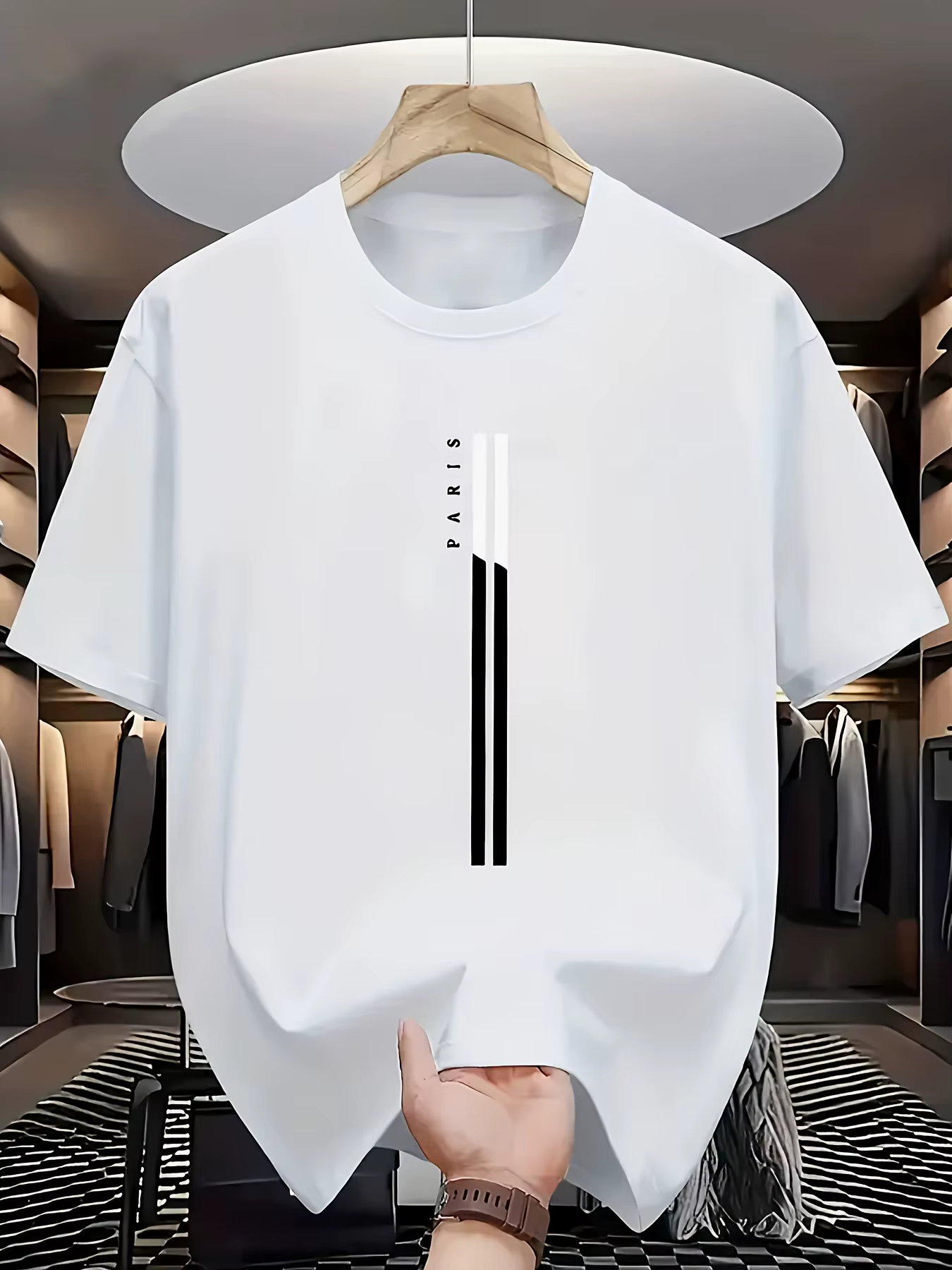 T-shirt noir minimaliste pour homme