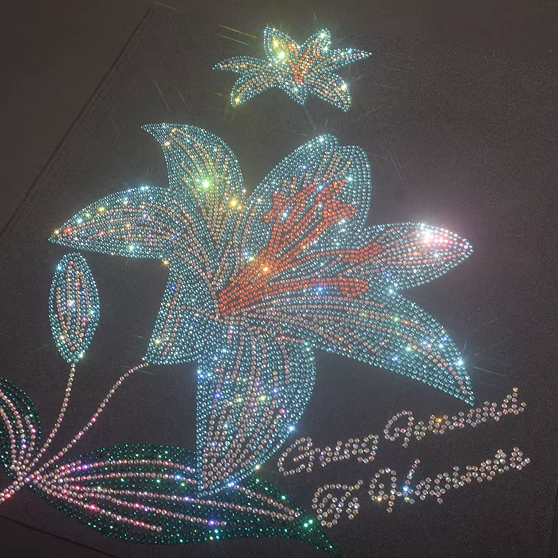 T-Shirt à fleurs en strass pour femmes