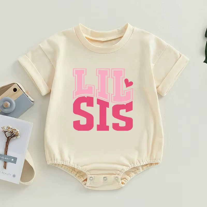 T-shirt à manches courtes et barboteuse à bulles surdimensionnée pour enfants