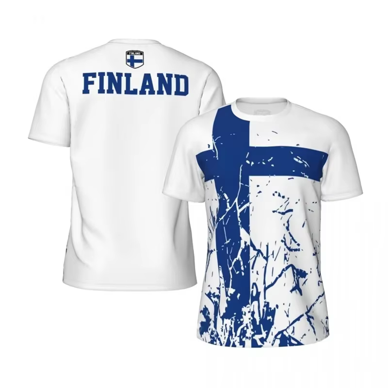 T-shirt drapeau finlandais pour hommes