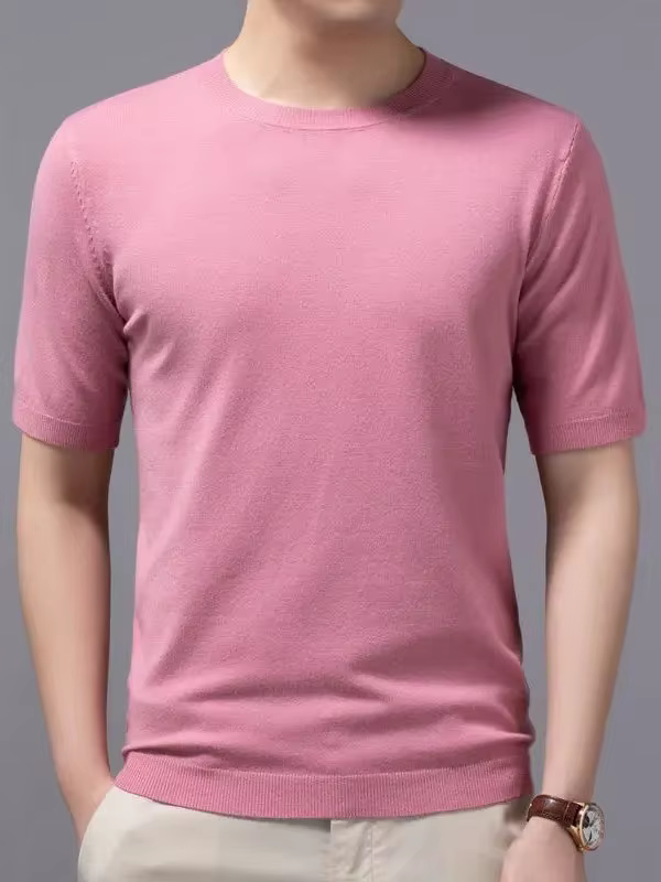 T-shirt en laine mérinos superfine pour hommes