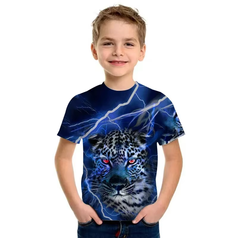 T-Shirts drôles avec visage de singe pour enfants