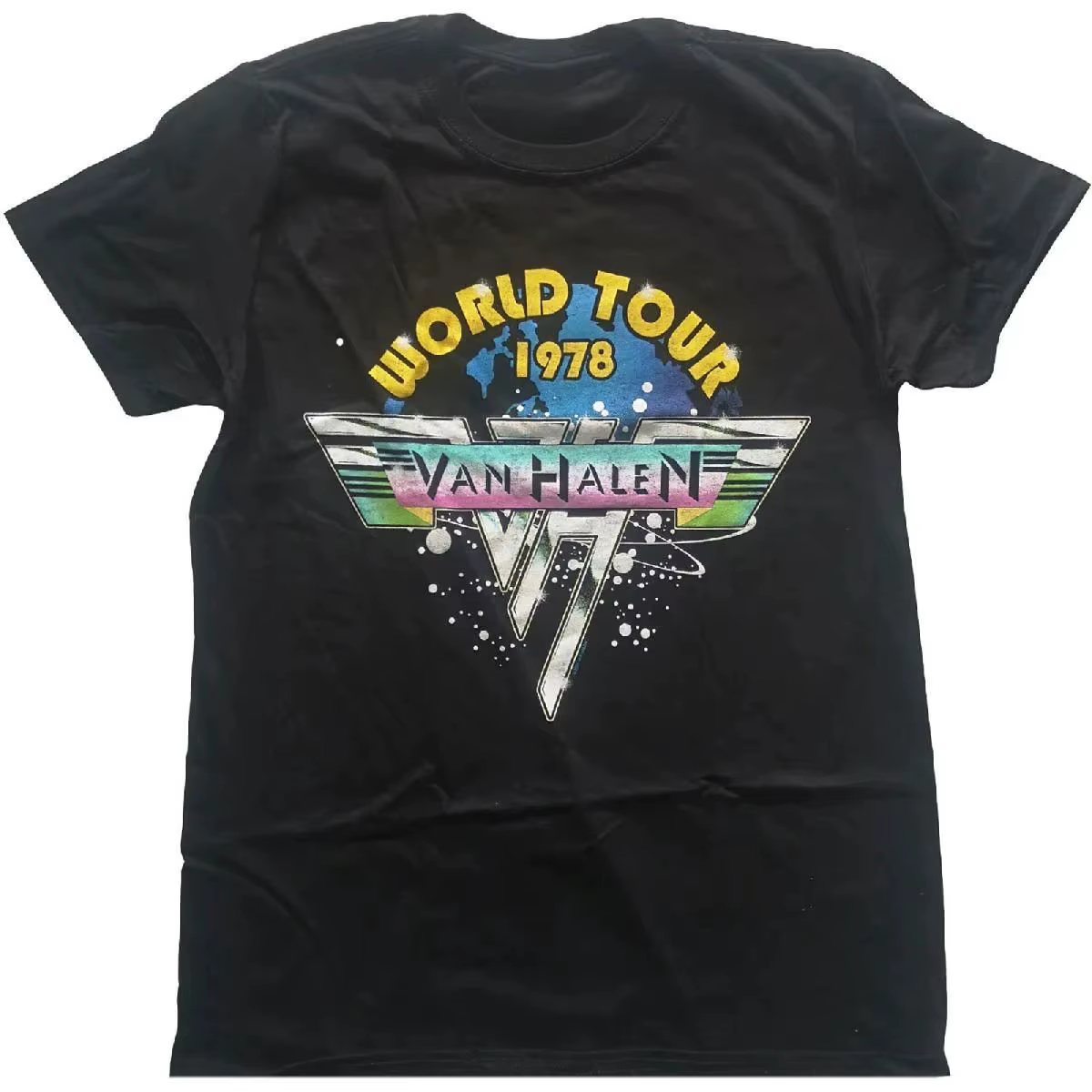 T-shirt vintage imprimé groupe Van Halen style rock punk