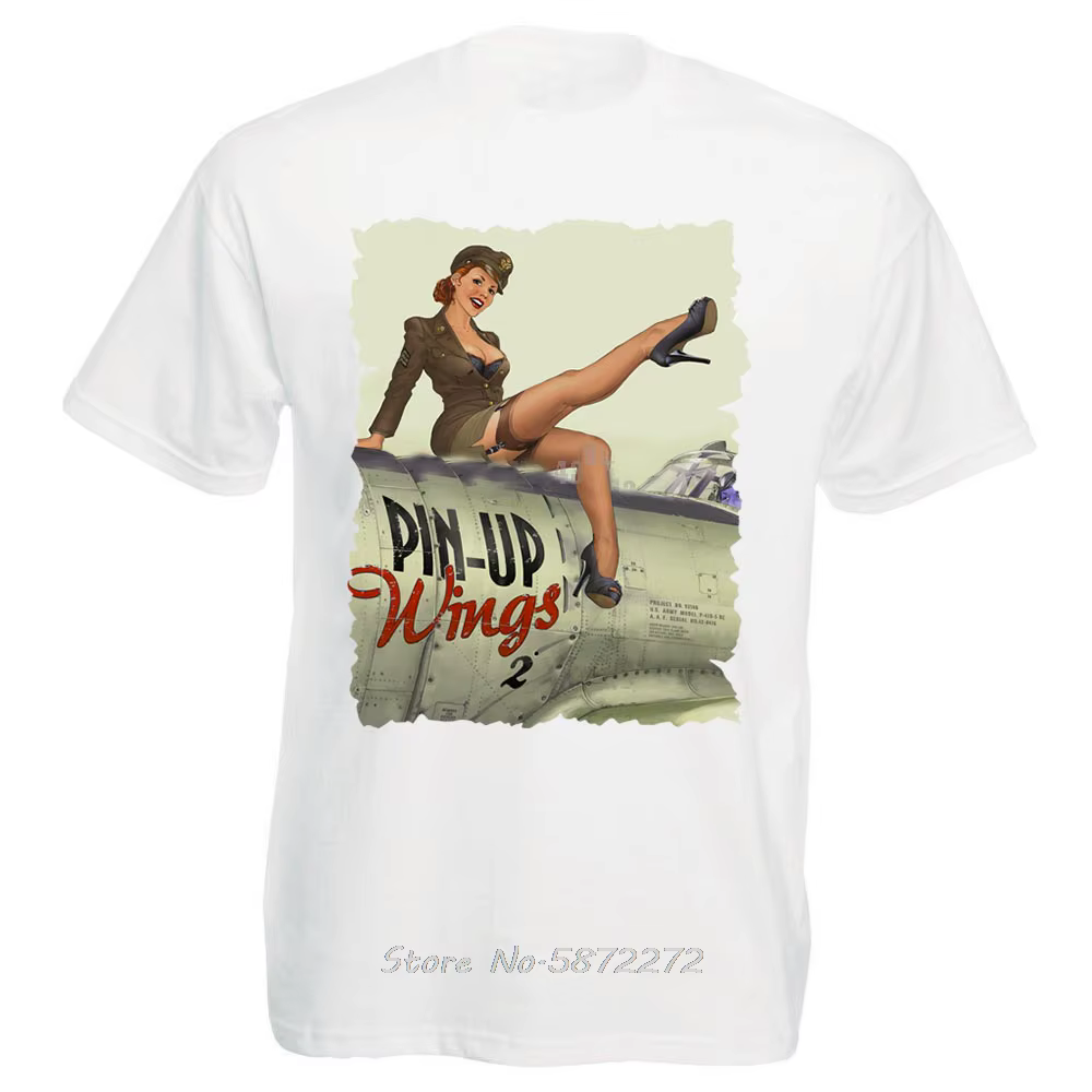 T-Shirt Pin Up Noir et Blanc pour Homme Streetwear à la Mode, Zone Me Humor