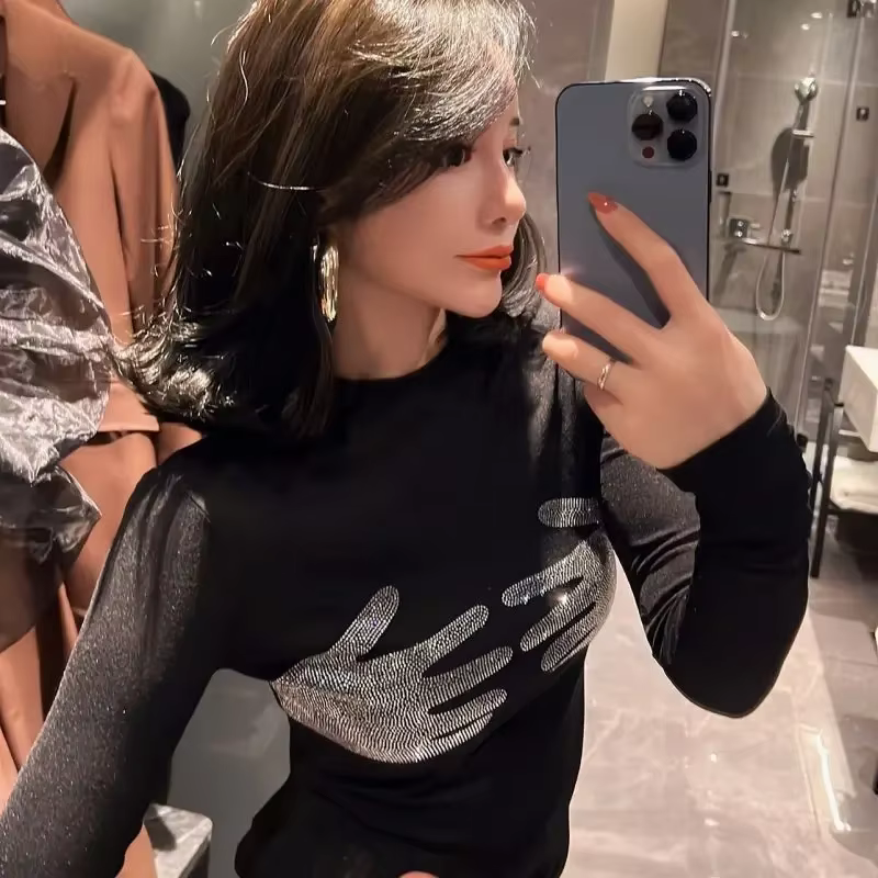 T-shirts paillettes strass
