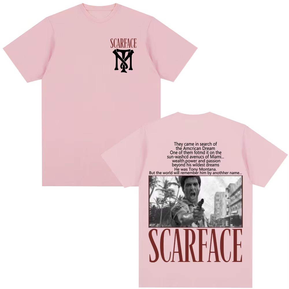 Film classique Scarface T-shirt Tony Montana Al Pacino T-shirts hommes femmes vêtements Vintage gothique surdimensionné
