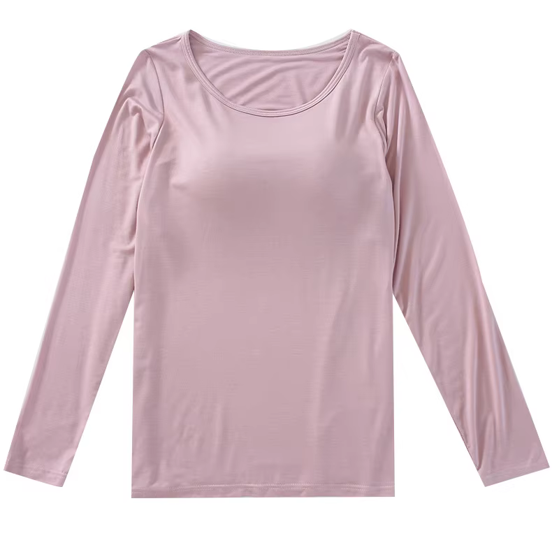 T-shirt Slim One Piece avec coussin de poitrine pour femme