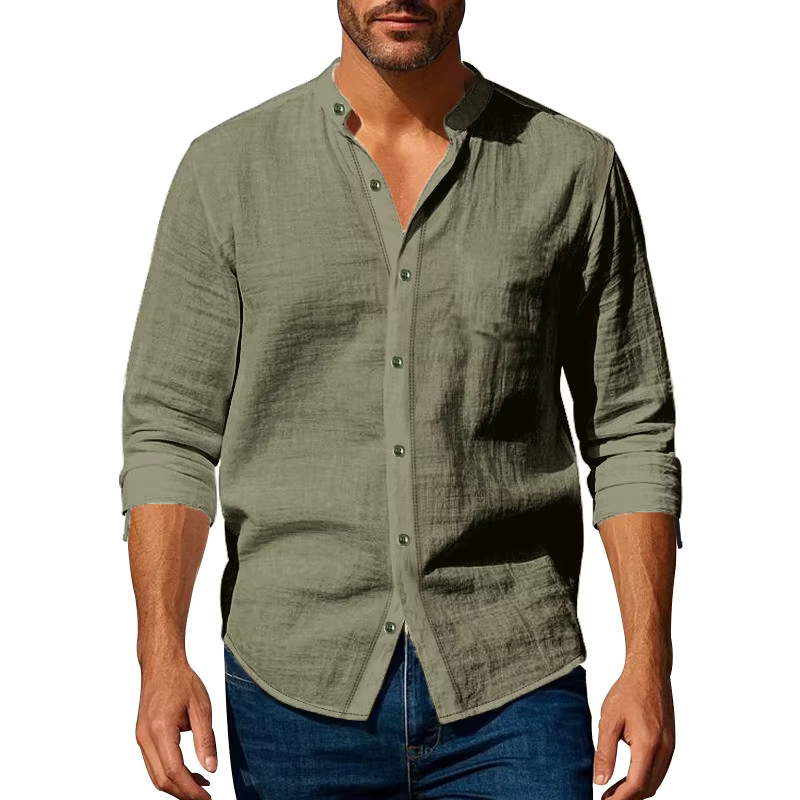 Jeu d'animaux chemises à manches longues pour hommes coton léger t-shirt décontracté chemise régulière respirant luxe