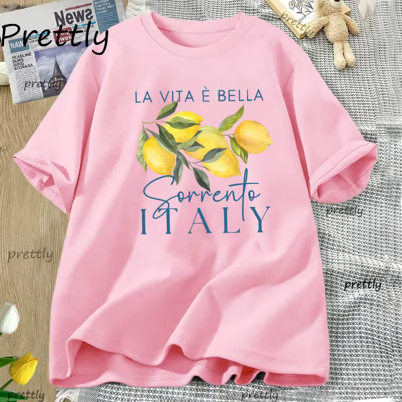 Italie citron fruits T-shirt femmes