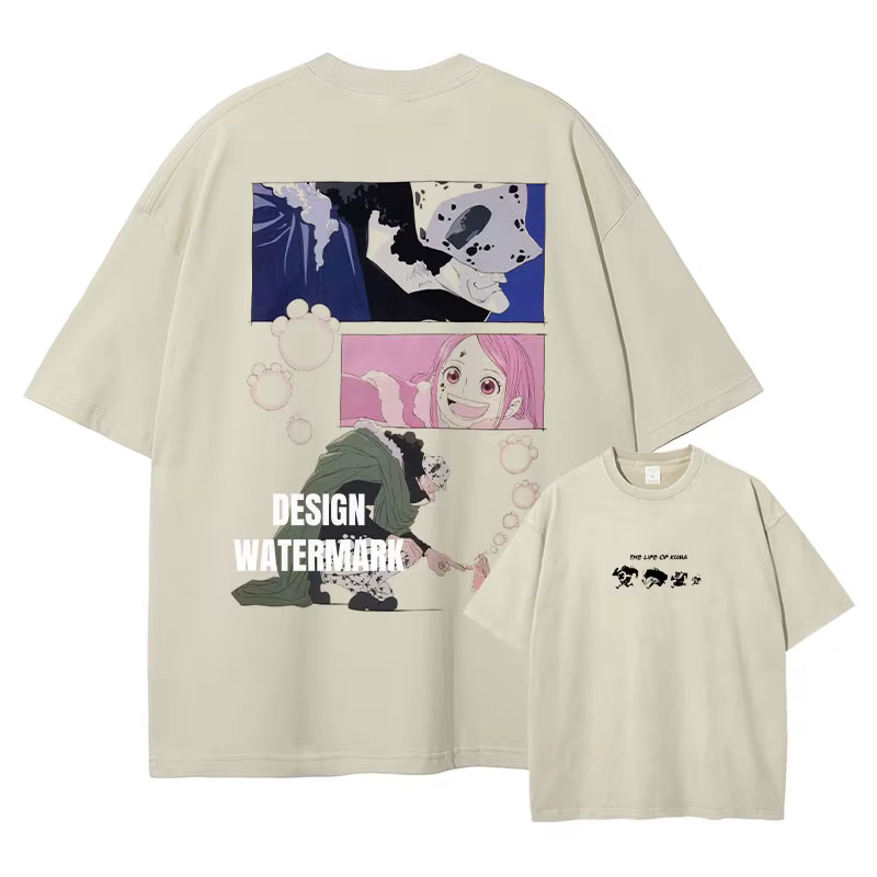 Bandai Anime O-One P-Piece T-shirts Vintage lavé Bonney t-shirt Manga Streetwear Bartholemew Kuma hauts