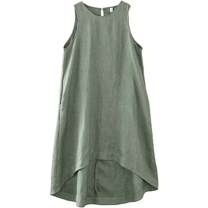 Robe Gilet d'Été 100% Lin pour Femme
