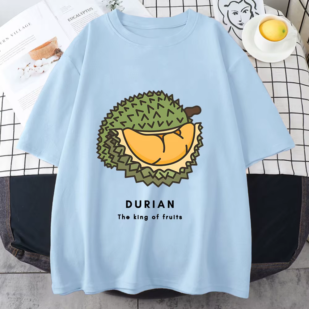 Durian-T-shirt à manches courtes pour hommes et femmes