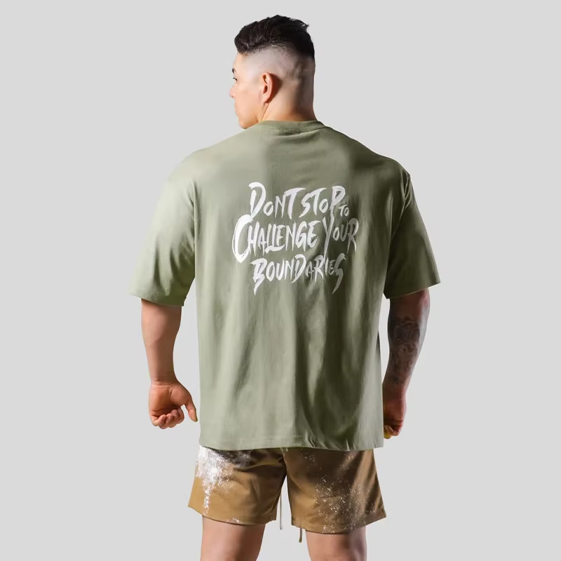 LYFT Gym Gym Fitness Shirt Men Running Sport Loose T-shirt Short Sleeve Cotton Tee Tops Summer Bodybuilding Training Workout Apparel