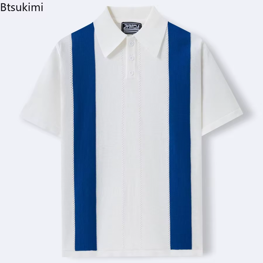 Polo Vintage rayé pour hommes